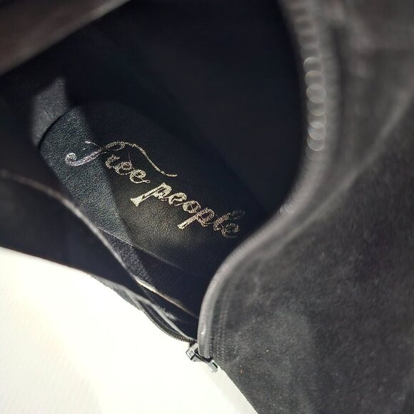 Free People Echo Over The Knee Boot Womens EU 41 Black Suede Tall Block Heel - Picture 12 of 15